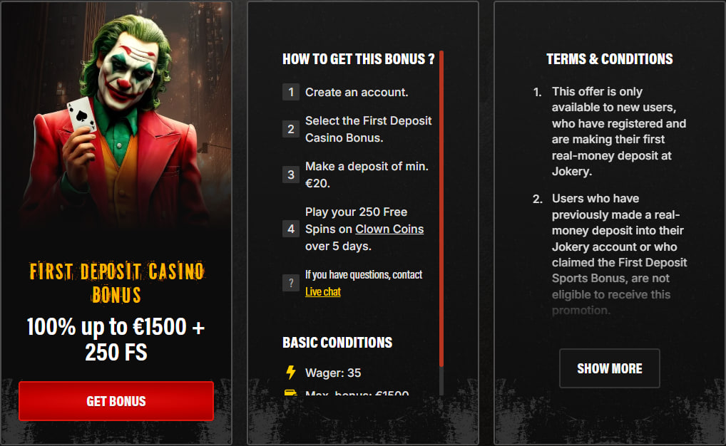 Jokery willkommensbonus